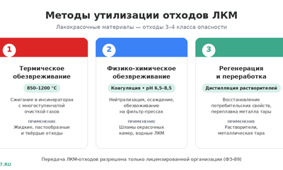 Утилизация ЛКМ в Москве: вывоз, документы, цена