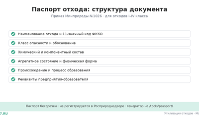 Паспорт отходов 1–4 класса: как составить