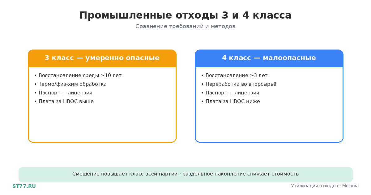 Промышленные отходы 3 и 4 класса: утилизация