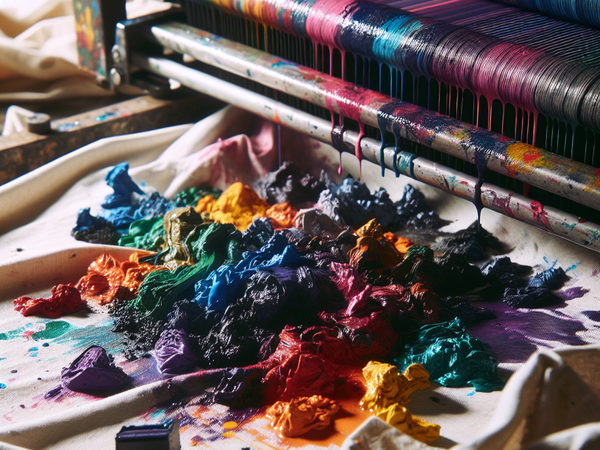 отходы печатной краски при нанесении рисунка на текстильные изделия