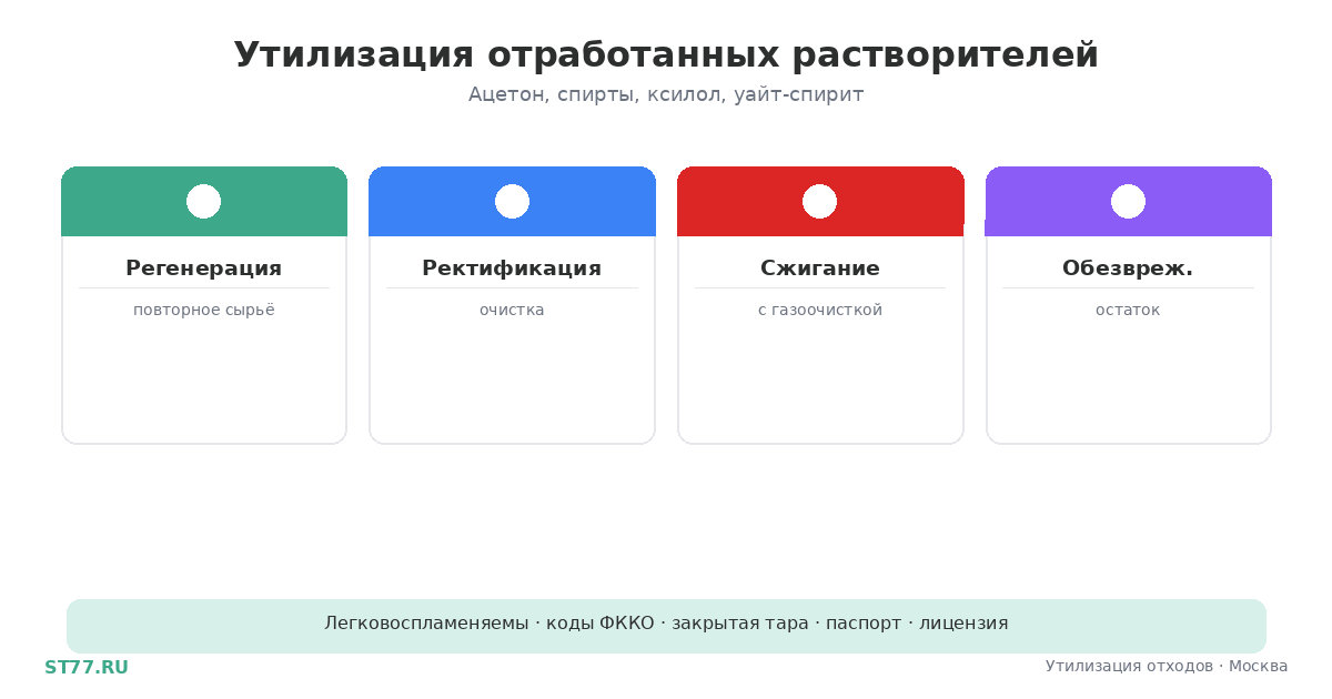 Утилизация отработанных растворителей: вывоз