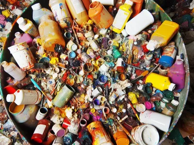 отходы негалогенированных органических растворителей в смеси, загрязненные лакокрасочными материалами