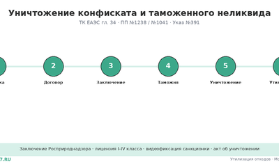 Уничтожение конфиската и таможенного неликвида