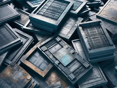 флексоформы из вулканизированной резины отработанные