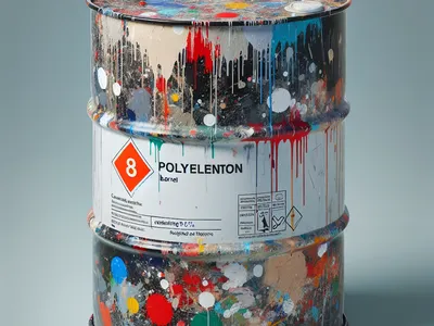 тара полиэтиленовая, загрязненная лакокрасочными материалами (содержание 5% и более)