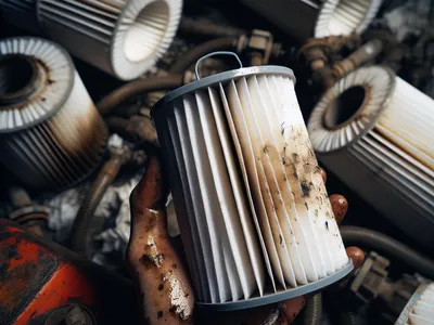 фильтры тонкой очистки бумажные отработанные, загрязненные нефтепродуктами (содержание нефтепродуктов менее 15 %)