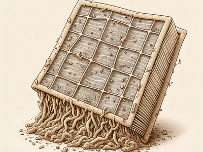 ткань фильтровальная из полимерных волокон при очистке воздуха отработанная