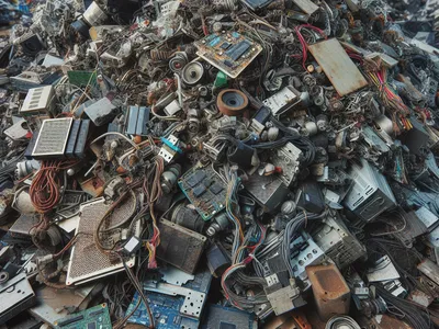отходы электронных компонентов в смеси с преимущественным содержанием железа