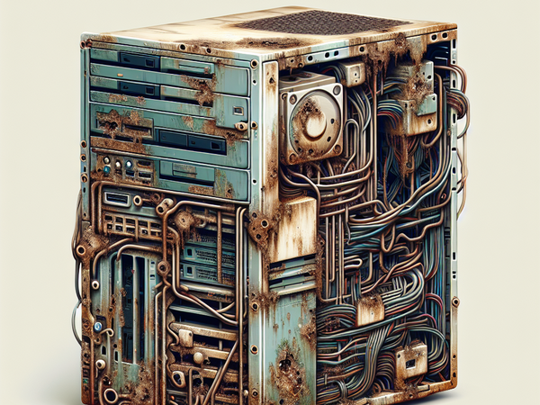 системный блок компьютера, утративший потребительские свойства