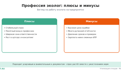 Профессия эколог: плюсы и минусы работы